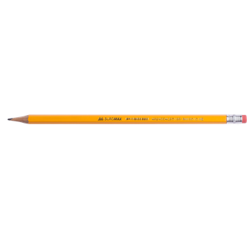 Олівець графітовий Buromax HB з гумкою жовтий корпус (BM.8515)
