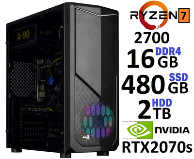Компьютер Игровой Ryzen 7 2700 RTX2070 8Gb SUPER