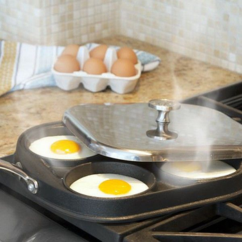 Nordic Ware 10627 Divided Skillet Omelet Pan & Poacher - For Moms