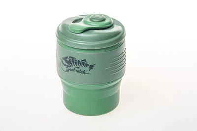 Складная кружка силиконовая с крышкой 350мл Tramp TRC-082 Green (TB008764)