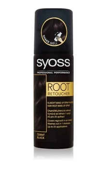 Syoss Root Retoucher тональна фарба для нанесення на відрослі корені у формі спрею (відтінок Black 120 мл)