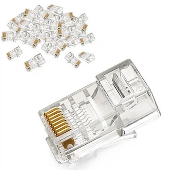 Коннектор UTP RJ-45 Ethernet Cat.5е 8P8C штекер для витой пары (50 шт.)