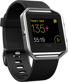 Умные часы с пульсометром и GPS Fitbit Blaze Black XL Черный
