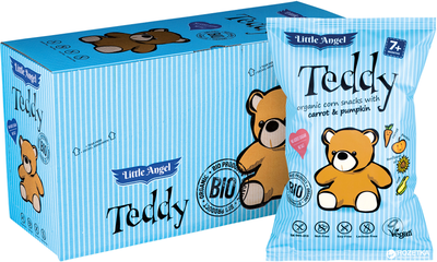 Упаковка снеків кукурудзяних McLloyd`s Ведмедик Teddy з морквою і гарбузом 30 г х 8 шт. (8588004638983)