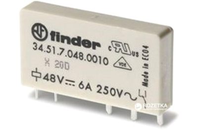 Реле Finder 1CO 6A 60 В (345170600010)