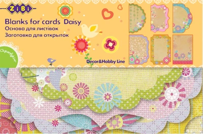 Набір заготовок для листівок ZiBi Daisy 10.2 x 15.3 см (ZB.18204-AF) (4824004026691)