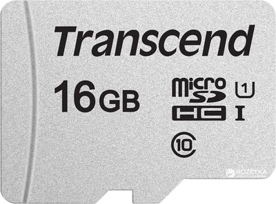 Карта памяти Transcend MicroSDHC 300S 16GB Class 10 UHS-I U1 no adapter (TS16GUSD300S)