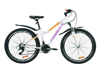 Велосипед жіночий 26" Formula Electra 2020 рама 15.5" біло-фіолетовий з помаранчевим на зріст 150-170 см (OPS-FR-26-410)