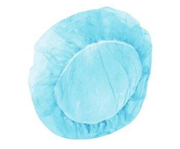 Шапочка-шарлотка одноразова з нетканого матеріалу (100 шт в уп.) блакитний