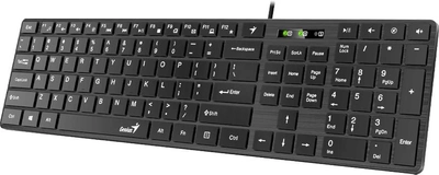 Клавиатура проводная Genius SlimStar 126 USB Black UKR (31310017407)
