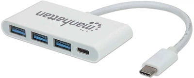 USB-хаб Manhattan Type-C на 4 порти USB 3.0 + 3.1 PD (0766623163552)
