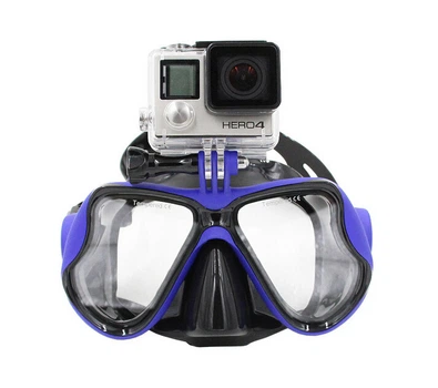 Маска для дайвинга GoProff Accss с креплением для GoPro, Xiaomi Yi, SJCAM 4000, 5000 Blue (00846)
