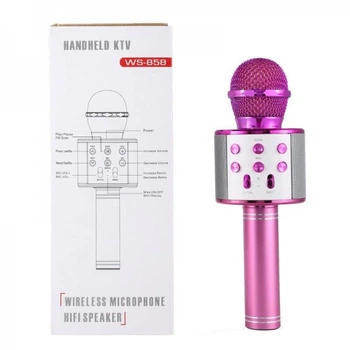 Караоке микрофон Wster WS 858 (Розовый ) IS33