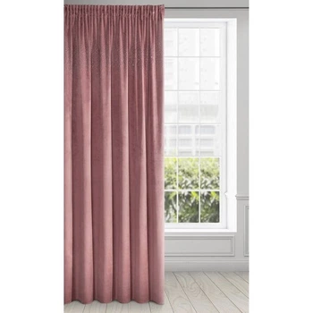 Дизайнерська портьєра EuroFirany AURORA Velvet з цирконами 140 х 270 см (EU-367703) рожева