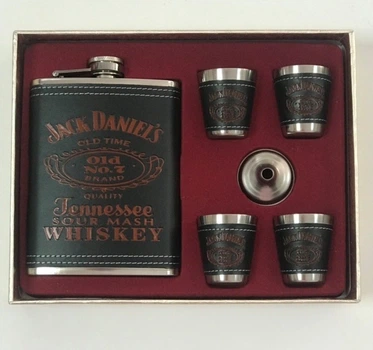 Подарочный набор фляга со стопками Jack Daniels black-red Arivans 270 мл черный 55-112