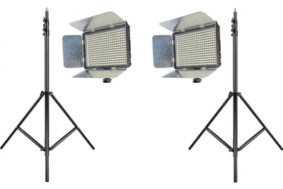 Набор LED-330C Duo: Накамерный свет KingMa LED-330C биколор CRI95 - 2 шт, Стойка KingMa BM-2800 - 2 шт