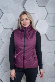 Жіночий теплий жилет MODA 00121/1 S (44) Бордовий ( 00121/1 B )