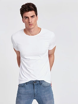 Мужская футболка LC Waikiki с круглым вырезом XXL Белая (LCW T-shirt -2751-4)