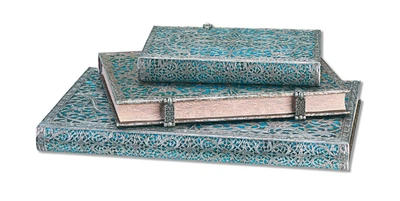Блокнот Paperblanks Серебряная Филигрань большой 18х23 см в линию Лазурный (9781439725603)