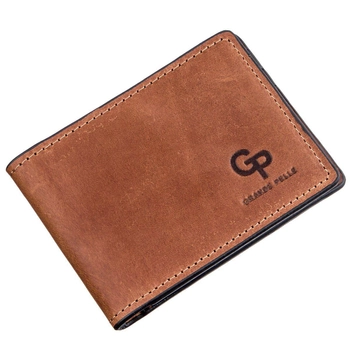 Кожаный зажим для денег Grande Pelle leather-11240 Коричневый