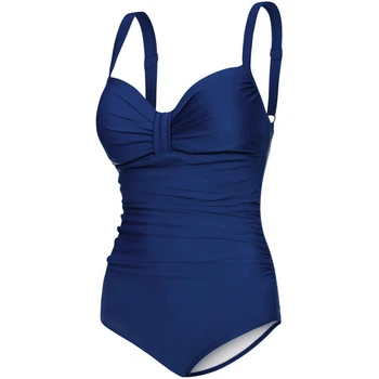 Женский слитный купальник Aqua Speed Olivia 44 Темно-синий (7350-44)