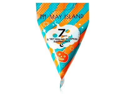 Успокаивающая ночная маска для лица с тыквой May Island 7 Days Secret Healing Pumpkin Sleeping Pack, 5г (8809515401256)