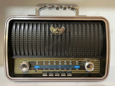 Акумуляторний радіоприймач колонка Kemai Retro (MD-1909BT) з Bluetooth і USB Black