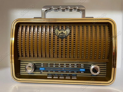 Акумуляторний радіоприймач колонка Kemai Retro (MD-1909BT) з Bluetooth і USB Gold
