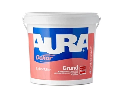 Грунт с кварцевым песком AURA DEKOR GRUND адгезионный 2,5л