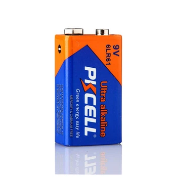 Батарейка щелочная PKCELL 9V/6LR61, крона, 1 штука PC/6F22-1S
