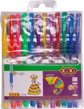 Набор гелевых ручек 12 шт ZiBi Neon-Glitter 12 цветов (ZB.2204-99)