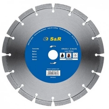 Диск отрезной сегментный S&R по абразивным материалам Standart 230 (242431230)