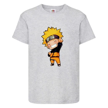 Футболка детская Наруто 030 (Naruto) серая (NAR gry 030) 116 см