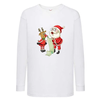Лонгслив реглан с длинным рукавом Новый год (Happy New Year-white-0011) белый 140 см