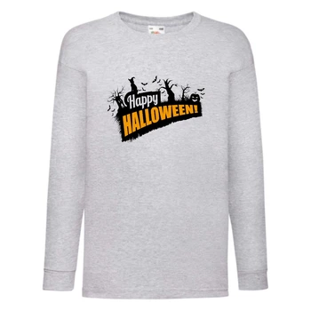 Лонгслив реглан Хелловин 0012 (Halloween) серый (HAL gr 0012) 140 см