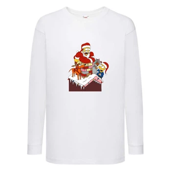 Лонгслив реглан с длинным рукавом Новый год (Happy New Year-white-0028) белый 104 см