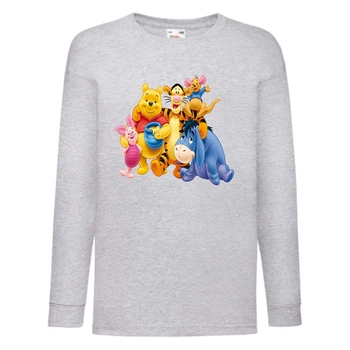 Лонгслив реглан Винни Пух 002 (Winnie Pooh) серый (WP gr 002) 128 см
