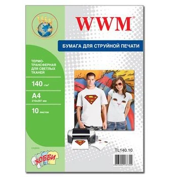 Фотобумага WWM A4 Termotransfers/White (TL140.10)