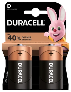 Батарейка Duracell D/ LR20 /MN1300 KPN 02*10 (6409611)