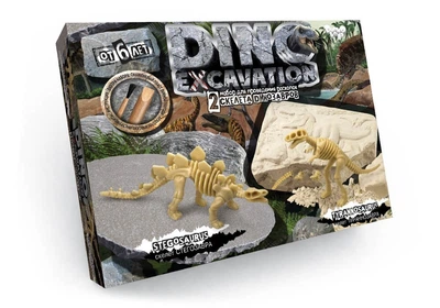 Розкопки динозаврів Danko toysз набір палеонтолога Стегозавр+Тіранозавр