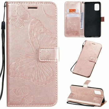 Чехол-книжка с рисунком UniCase Butterfly Pattern для Samsung Galaxy A51 (А515) - Rose Gold