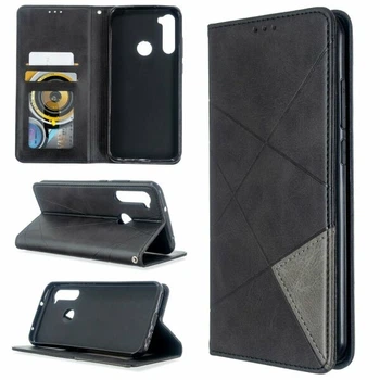 Чехол-книжка с кармашками UniCase Geometric Pattern для Xiaomi Redmi Note 8T - Black