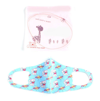 Дитяча багаторазова еластична захисна маска Baby Armor Mask з котиками (MBAM6)