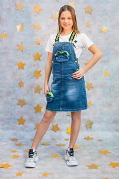 Сарафан A-yugi Jeans 158 см Синий (2125000705422)