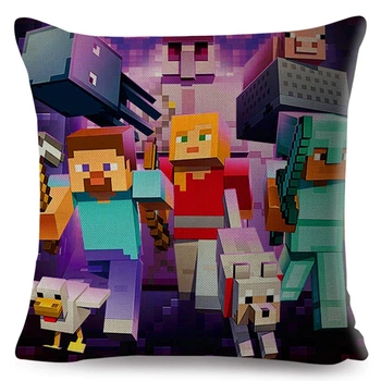 Декоративная подушка для геймера Generic Minecraft Майнкрафт, 45х45 см Принт 522