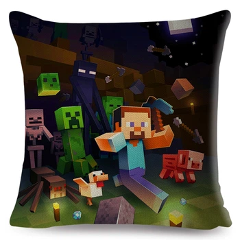 Декоративная подушка для геймера Generic Minecraft Майнкрафт, 45х45 см Принт 523