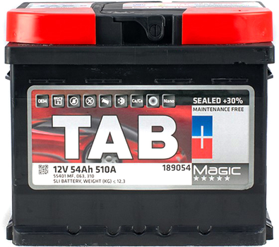 Автомобильный аккумулятор 54 Ah/12V TAB Magic (0) Euro (189 054)