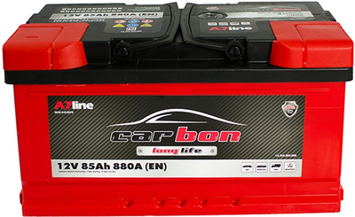 Автомобильный аккумулятор 85 Ah/12V CARBON sb_низький (0) Euro (CRB85-00L)