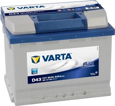 Автомобільний акумулятор Varta Blue Dynamic 60А (+/-) D43 (540EN) (560127054)
