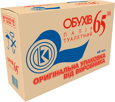 Туалетний папір Обухів 65 1 шар 48 рулонів (4820003831755_4820003833308)